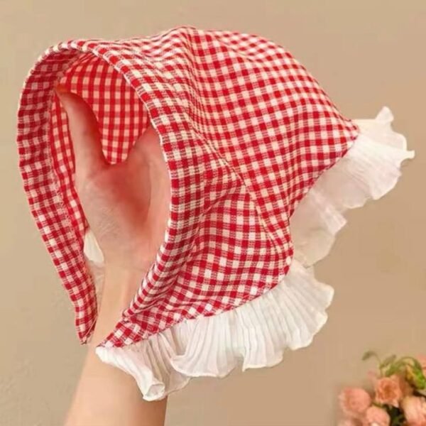 French Plaid Hair Scarf Headband – Elegant Bandana Style Hair Accessory for Women